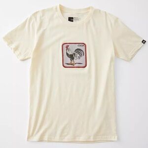 Goorin Bros. Rooster Co*k Clucker The Farm Beige T-Shirt Cream Medium New W/ Tag